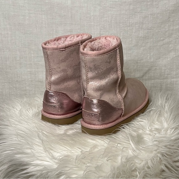 Big Kid's Ugg Classic II Shimmer Pink Metallic Boot US 3/ UK2 / EU 33 - Picture 7 of 9